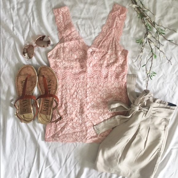 Pink Lace Tank - Picture 2 of 5